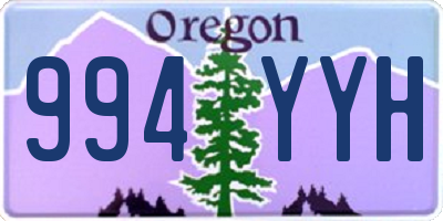 OR license plate 994YYH