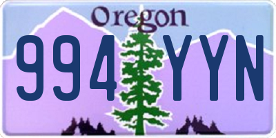 OR license plate 994YYN