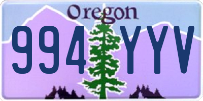 OR license plate 994YYV