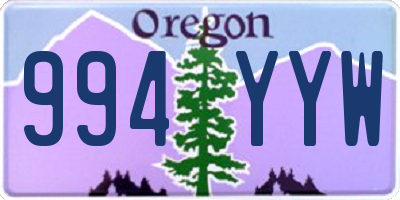 OR license plate 994YYW