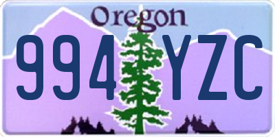 OR license plate 994YZC