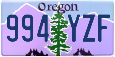 OR license plate 994YZF