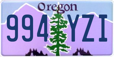 OR license plate 994YZI