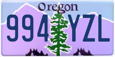 OR license plate 994YZL