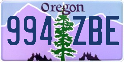 OR license plate 994ZBE