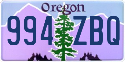 OR license plate 994ZBQ