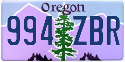 OR license plate 994ZBR