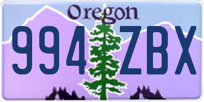 OR license plate 994ZBX