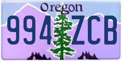 OR license plate 994ZCB