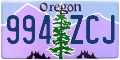 OR license plate 994ZCJ