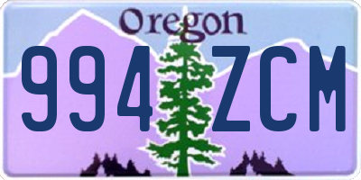 OR license plate 994ZCM