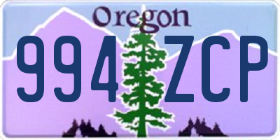 OR license plate 994ZCP