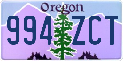 OR license plate 994ZCT