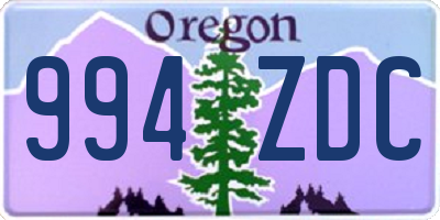 OR license plate 994ZDC