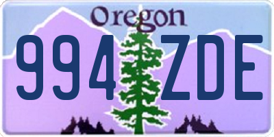 OR license plate 994ZDE