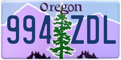 OR license plate 994ZDL