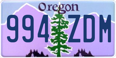 OR license plate 994ZDM