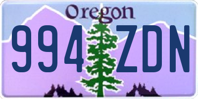 OR license plate 994ZDN