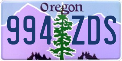 OR license plate 994ZDS