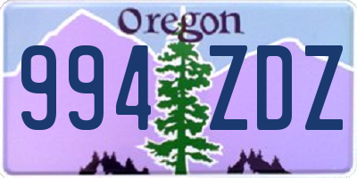 OR license plate 994ZDZ
