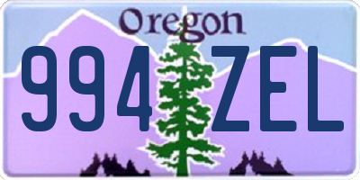 OR license plate 994ZEL
