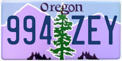 OR license plate 994ZEY