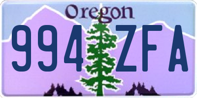 OR license plate 994ZFA