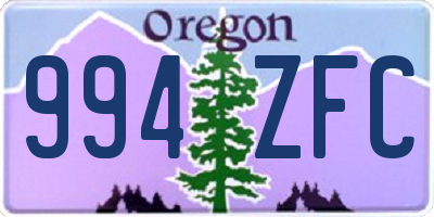 OR license plate 994ZFC