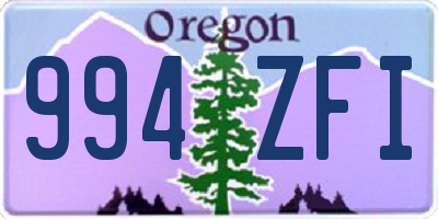 OR license plate 994ZFI
