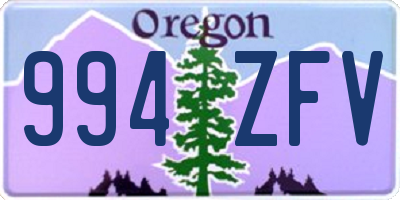 OR license plate 994ZFV