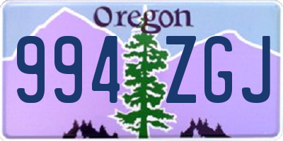 OR license plate 994ZGJ