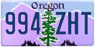 OR license plate 994ZHT