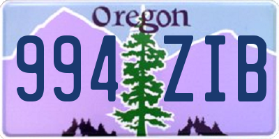 OR license plate 994ZIB