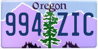 OR license plate 994ZIC