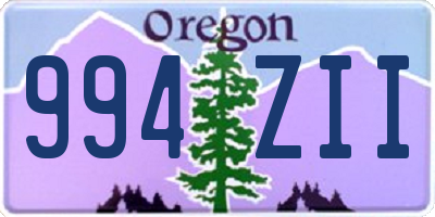 OR license plate 994ZII