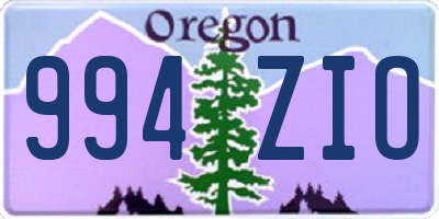 OR license plate 994ZIO