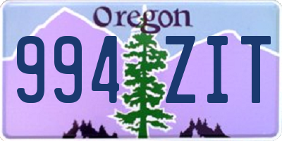 OR license plate 994ZIT