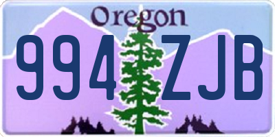 OR license plate 994ZJB