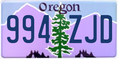 OR license plate 994ZJD