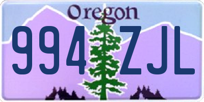 OR license plate 994ZJL