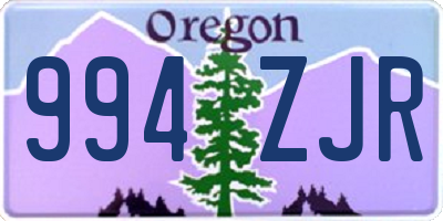 OR license plate 994ZJR