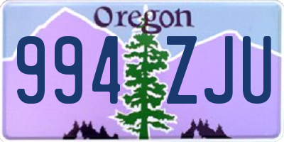 OR license plate 994ZJU