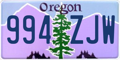 OR license plate 994ZJW