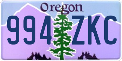 OR license plate 994ZKC