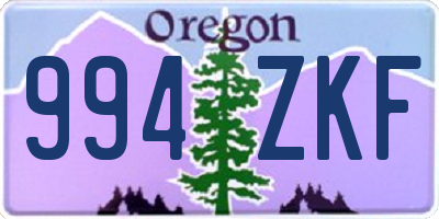 OR license plate 994ZKF