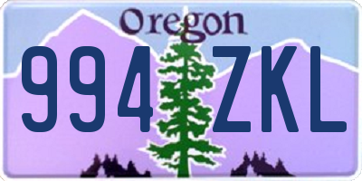 OR license plate 994ZKL