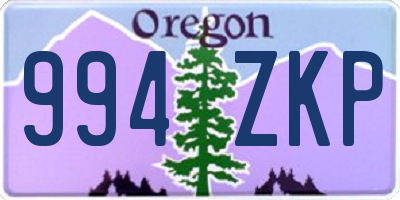 OR license plate 994ZKP