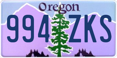 OR license plate 994ZKS