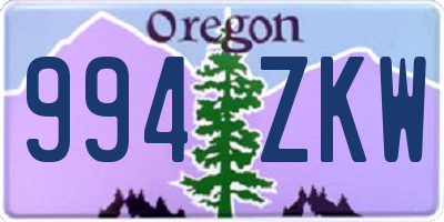 OR license plate 994ZKW