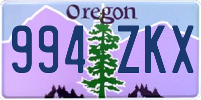 OR license plate 994ZKX